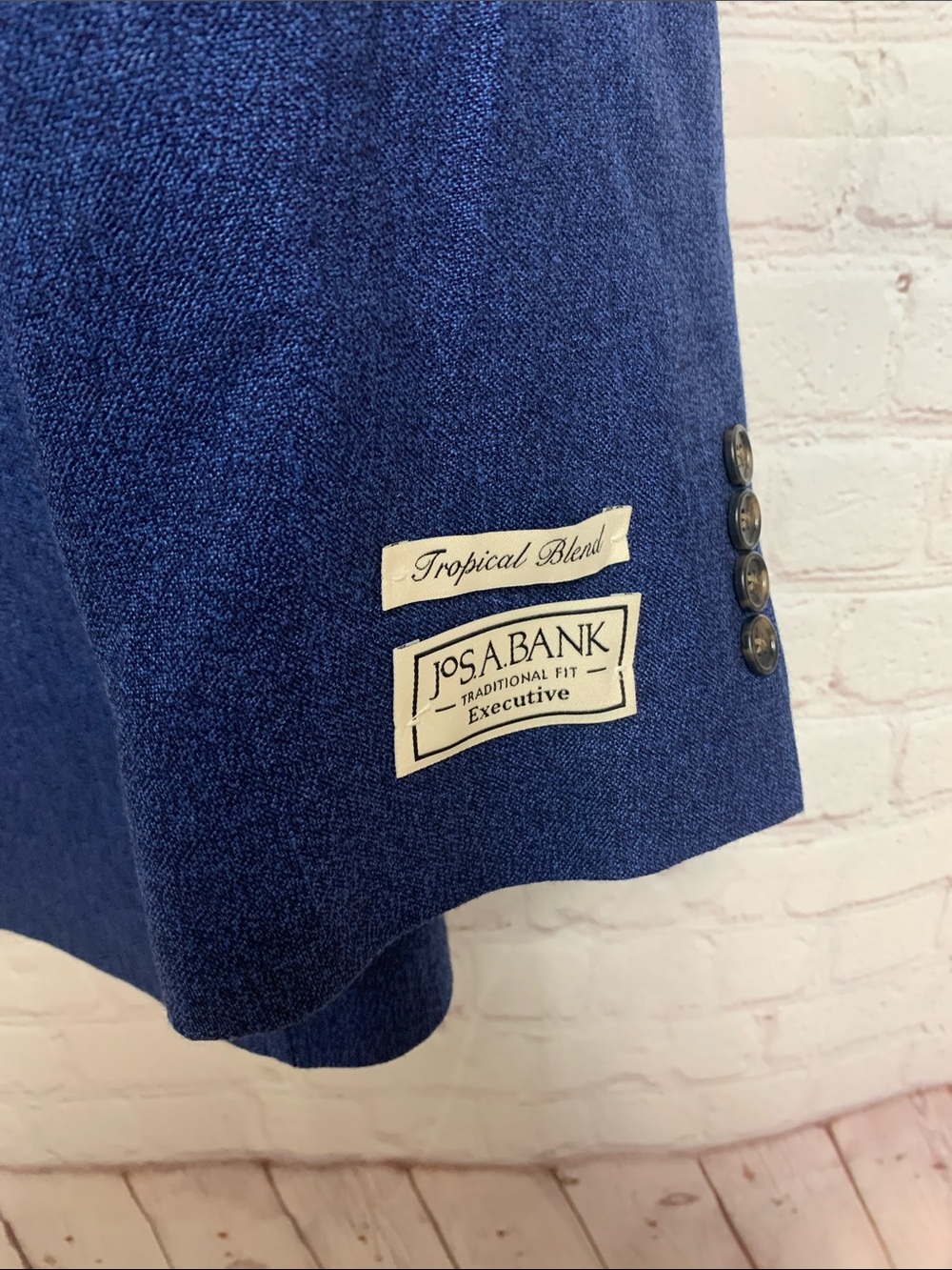 NEW Jos. A. Bank Blue Executive Sport Coat Linen Wool Blend Size 50 L - Picture 2 of 6